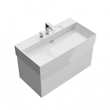 Kerama Marazzi Logica 90 тумба подвесная 2 ящика, белоснежный