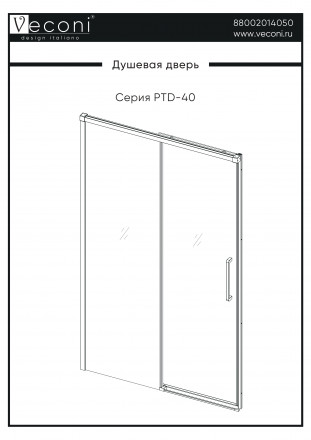 Veconi Premium Trento PTD40-GR-120-01-C4 душевая дверь