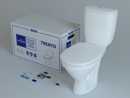 Cersanit Trento KO-TR011-3/6-PL Унитаз напольный с бачком, с крышкой микролифт
