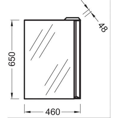 Jacob Delafon Reve EB581-NF Зеркало 46