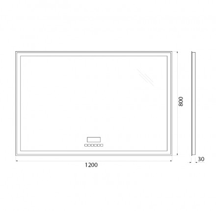 BelBagno SPC-GRT-1200-800-LED-TCH-RADЗеркало