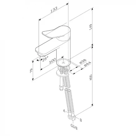 AM.PM X-Joy F85A02122 Смеситель для раковины черный