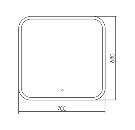 Azario Стив ФР-00001136 Зеркало c подсветкой и диммером 700х680