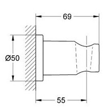 Grohe Rainshower 27074LS0 держатель ручного душа