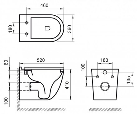BelBagno SENSO-R BB017CHR унитаз подвесной безободковый