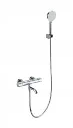 Wonzon &amp; Woghand WW-B3029-A1-CR Смеситель для ванны с душем и термостатом черный матовый