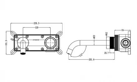 Boheme Tech 158/2-B Смеситель для раковины автоматический
