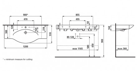 Laufen Palace 8.1170.4.000.104.R раковина 120х51 см
