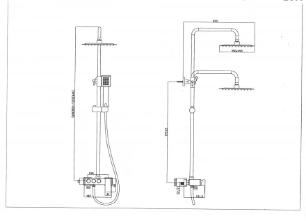 Santiline SL-9013 Душевая стойка для ванны