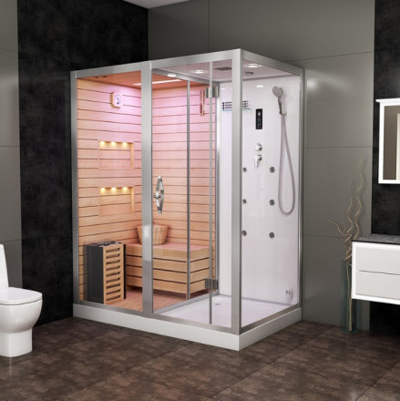 Ceruttispa ALBANO-L White Комбинированная сауна 180x110
