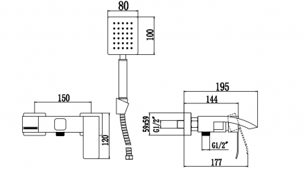 Fmark FS8624 смеситель для ванны