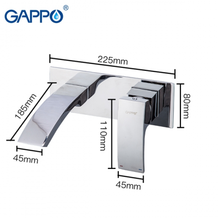 Gappo G1007-2 Смеситель для раковины встраиваемый