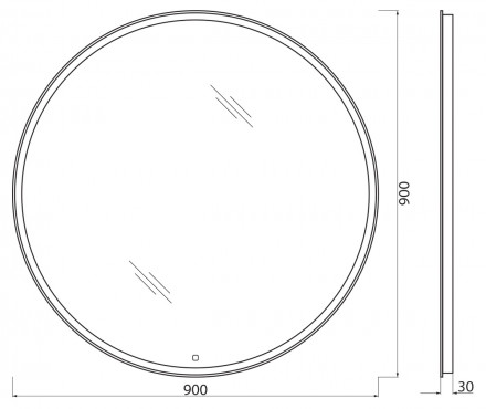 BelBagno SPC-RNG-900-LED-TCHЗеркало