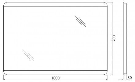 BelBagno SPC-CEZ-1000-700-LED-BTN Зеркало