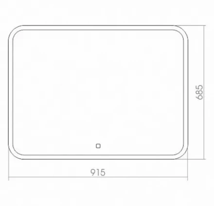 Azario Стив-6 ФР-00001063 Зеркало c подсветкой и диммером 915х685