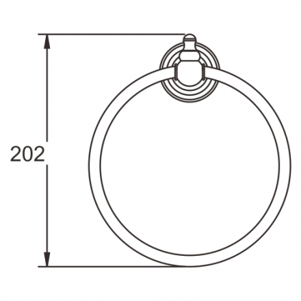 Rose RG1106Q Полотенцедержатель в форме кольца бронза