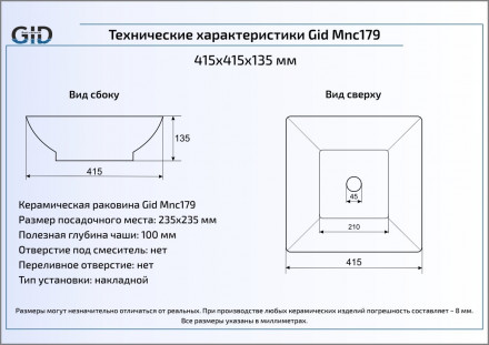 Gid Mnc179 раковина