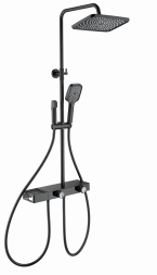 Wonzon &amp; Woghand Shelf WW-B4161-MB Душевая система с термостатом черный матовый