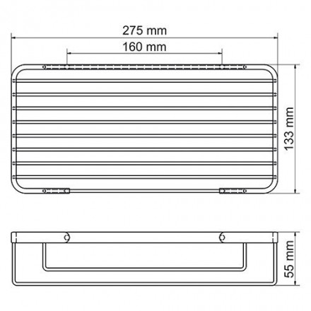 Wasserkraft К-722 Полка металлическая прямая