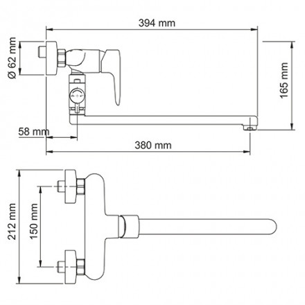 Wasserkraft Vils 5602L Смеситель для ванны