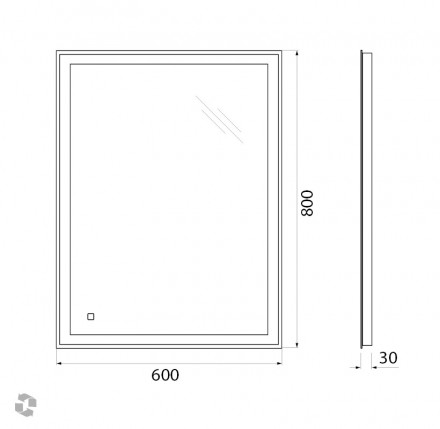 BelBagno SPC-GRT-600-800-LED-TCHЗеркало