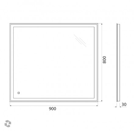 BelBagno SPC-GRT-900-800-LED-TCHЗеркало