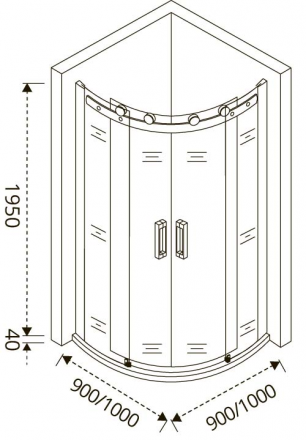 Good Door Altair R-TD-100-C-CH Душевой угол