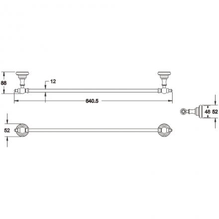 Rose RG1117Q Полотенцедержатель бронза