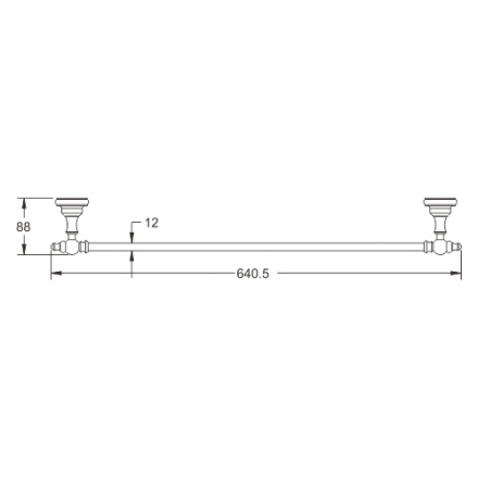 Rose RG1117Q Полотенцедержатель бронза