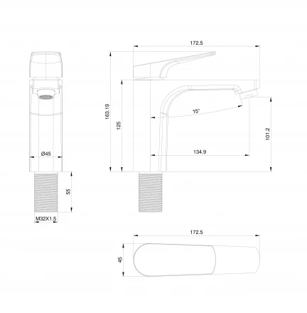 Wonzon &amp; Woghand WW-A40492-MW Смеситель для раковины белый матовый