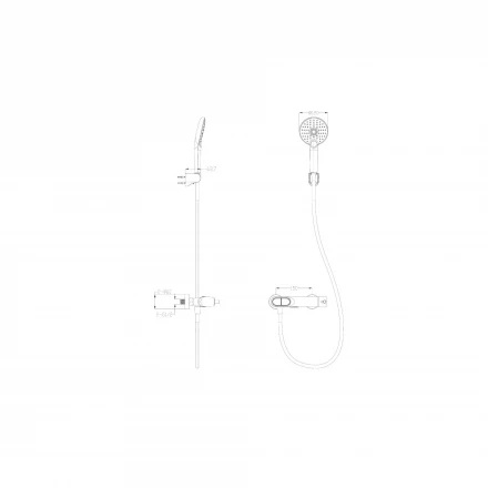 Wonzon &amp; Woghand Muse WW-A30902-MB Смеситель для душа с гарнитуром белый матовый