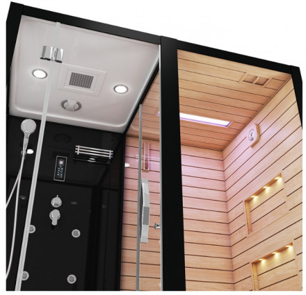 Ceruttispa ALBANO Nero-R Black Комбинированная сауна 180x110