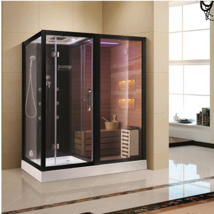 Ceruttispa ALBANO Nero-R Black Комбинированная сауна 180x110