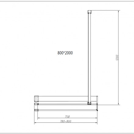 Vincea Walk in HR VSW-4HR800CGB душевая перегородка