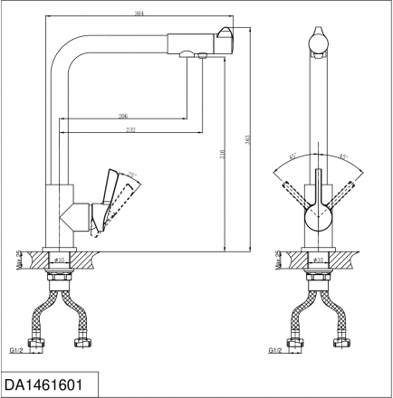 D&amp;K Rhein Schiller DA1461601 Смеситель для кухни