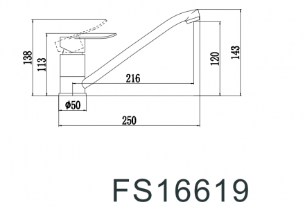 Fmark FS16619 смеситель для мойки