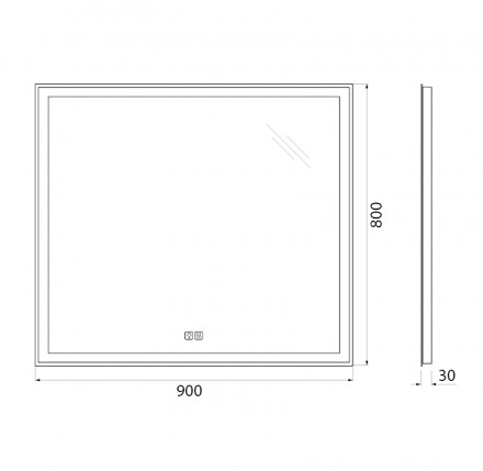 BelBagno SPC-GRT-900-800-LED-TCH-WARMЗеркало