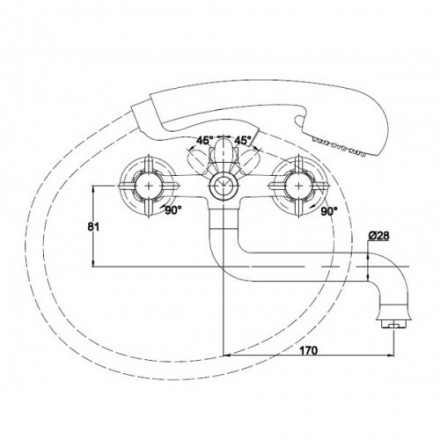 KAISER Cross 41022 Смеситель для ванны