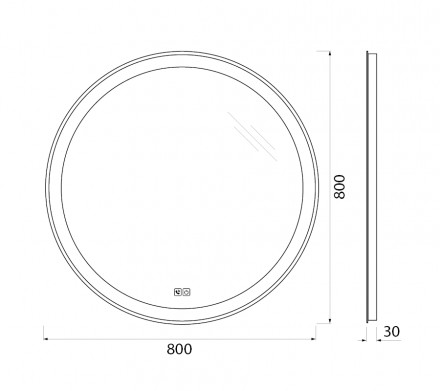 BelBagno SPC-RNG-800-LED-TCH-PHONEЗеркало
