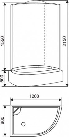 Arcus AS-109L Душевая кабина 120x80