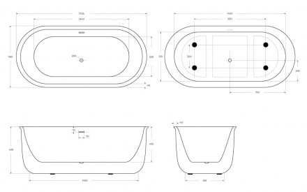 BelBagno BB709-1700-780 акриловая ванна