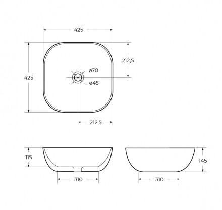 BelBagno BB1301 накладная раковина