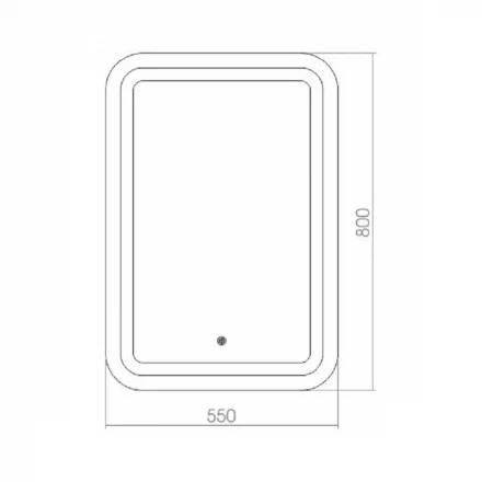 Azario Мальта ФР-00000941 Зеркало LED-подсветка с диммером 550х800