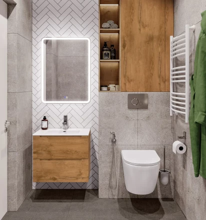 BelBagno KRAFT 39-700/390-2C-SO-CG тумба с раковиной подвесная