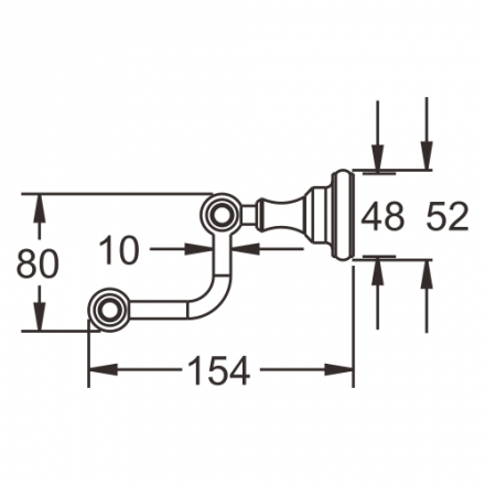 Rose RG1127Q Полотенцедержатель двойной бронза