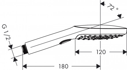 Ручной душ Hansgrohe Raindance Select 120 Air 3jet 26520990