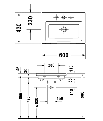 Duravit 2nd Floor 0491600000 Раковина
