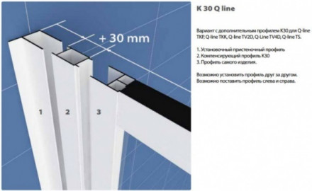 Kolpa-san K30 line дополнительный профиль 30 мм