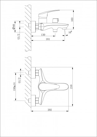 Lemark Linara LM0414C смеситель для ванны
