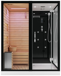 Ceruttispa ALBANO Nero-L Black Комбинированная сауна 180x110